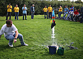 You can make and launch a water rocket - powered by compressed air